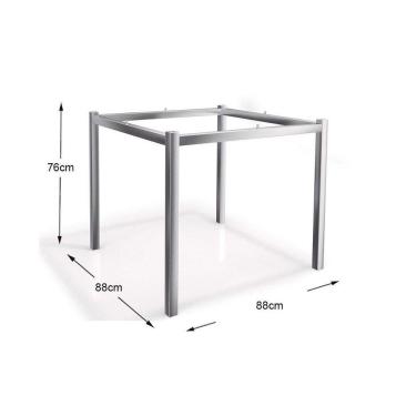 Imagem de Conjunto: Mesa Sala Jantar Reno C/ Tampo Vidro 90cm + 4 Cadeiras Amsterdã Cromado/courano Branco