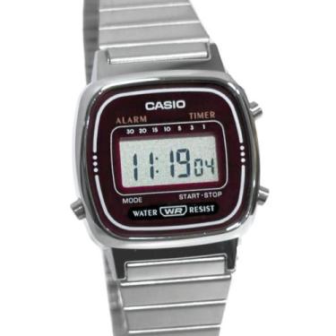 Imagem de Relógio Casio Digital Vintage Mini Feminino LA670WA-4DF, Prata