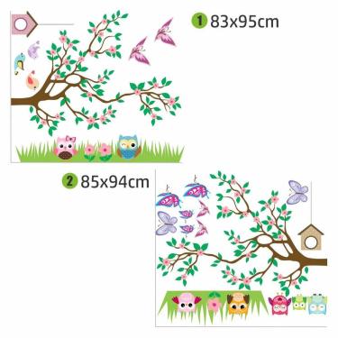 Imagem de Adesivo Parede Árvore Infantil quarto 83x95