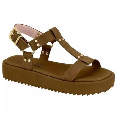 Imagem de Sandália Feminina Moleca Papete Tratorada Flatform Tachas Original -, 