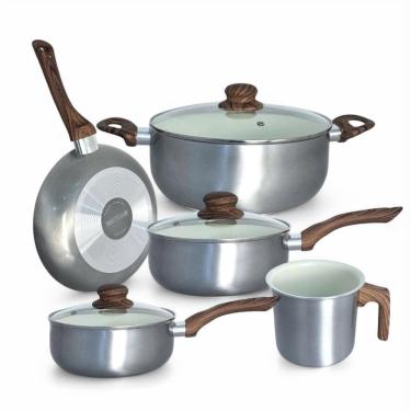 Imagem de Jogo De Panelas Antiaderente Revestimento Cerâmico New York 