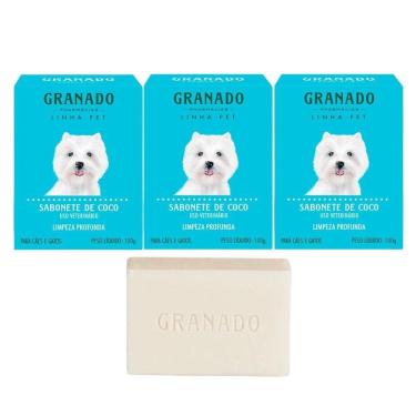 Imagem de Kit 3 Sabonete Em Barra Pet Coco Limpeza Profunda 100g Granado