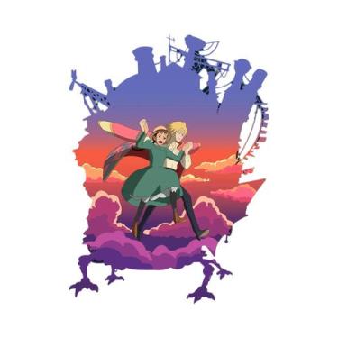 Imagem de Pôster Em Tela Do Castelo Andante De Howl Da Studio Ghibli, Arte Retrô