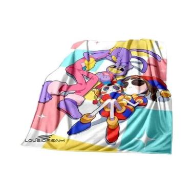 Imagem de Cobertor Digital Circus Cartoon De Flanela Quente E Confortável Para S