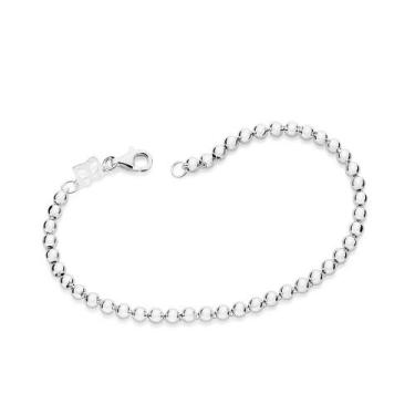 Imagem de Pulseira Com Bolas de Prata Maciça 925 Rommanel 850127 Cor:Prata, Prat