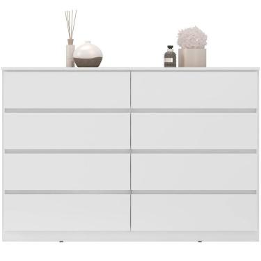 Imagem de Cômoda Grande 8 Gavetas para Quarto Sinatra