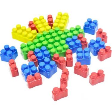 Imagem de 30 Blocos Montar Montagem Encaixe Brinquedo Educativo - G&L, Coloridos