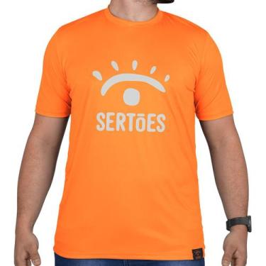 Imagem de Camisa Camiseta Manga Curta Sertões Casual Oficial 02, Laranja, G