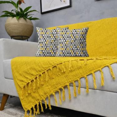 Imagem de Kit 1 Manta Para Sofá 2,40 X 1,80 + 2 Capas de Almofada Cor:01 - Dicaz