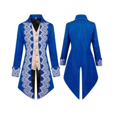 Imagem de Casaco Vitoriano Masculino Estilo Pirata Steampunk, Jaqueta Medieval P