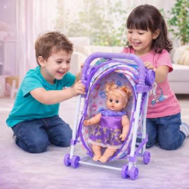 Imagem de Carrinho De Boneca Infantil Brinquedo Criativo Criança Pronta Entrega 