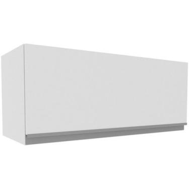 Imagem de Armário Aéreo Acordes Glamy 100% MDF 80 cm 1 Porta BR Madesa, Branco