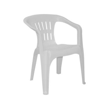 Imagem de Cadeira Tramontina Atalaia Basic com Braços em Polipropileno Branco, B
