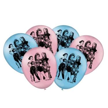 Imagem de Balão Redondo Personagens Guerreiras do K-Pop 9" Unid. - Festcolor
