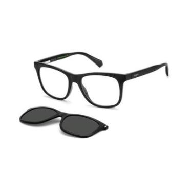 Imagem de Armação De Óculos Polaroid Clip On Pld6202/cs 807 53 Preto Brilho-Feminino