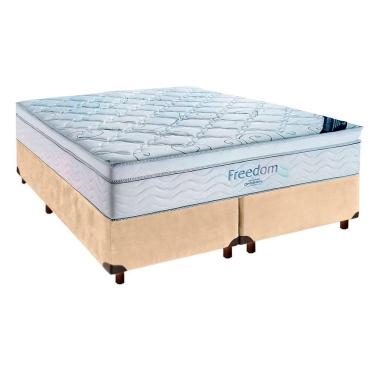 Imagem de Cama Box Perola + Colchão Queen Freedom Ortobom