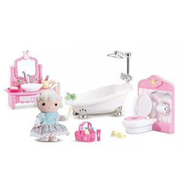 Imagem de Casinha Feliz Tipo Sylvanian C/ Ovelhinha - Banheiro - Zoop - Zoop Toy