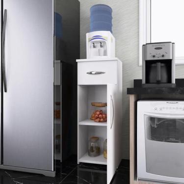 Imagem de Armário Multiuso para Todos os Ambientes com 1 Porta e 1 Gaveta Branco