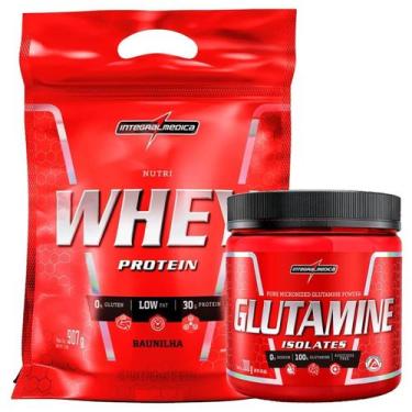 Imagem de Kit Nutri Whey Baunilha + Glutamine 300g - IntegralMédica - Integral M
