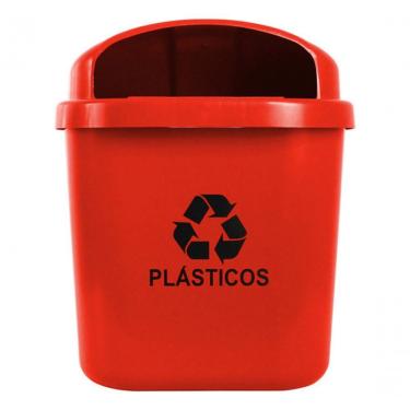Imagem de Cesto para Coleta Seletiva Cesto Individual 40 l para Poste Ou Parede Amarelo Higipack