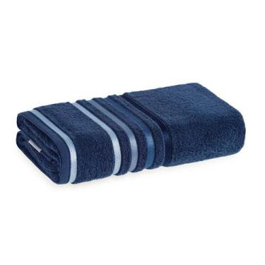 Imagem de Toalha De Banho Karsten Lumina Fio Penteado 500g/m² Antipilling, Azul 
