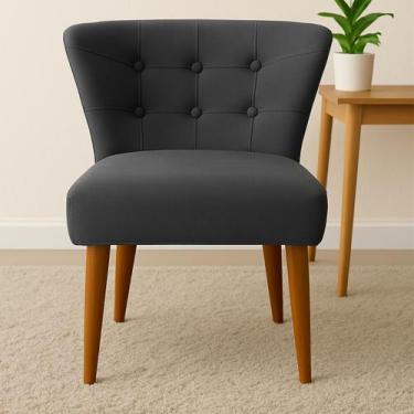 Imagem de Cadeira Decorativa Pétala Palace Veludo Sala Jantar Recepção - Impactu