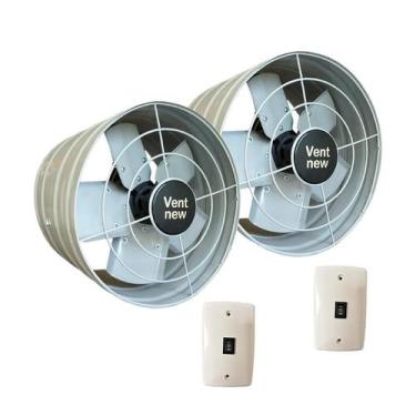 Imagem de Exaustor Alta Vazão 30cm Vent New vazão 8.640 m³/h 2 peças
