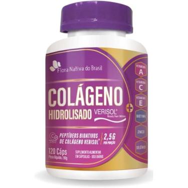 Imagem de Colágeno Hidrolisado Verisol + Associações 750Mg 120 Cápsulas Flora Nativa do Brasil-Un...