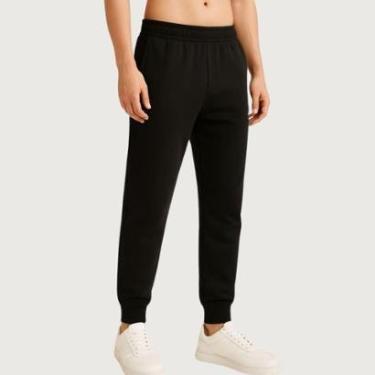 Imagem de Calça Moletom Com Punho Masculina Conforto e Estilo para o Dia a Dia-Masculino
