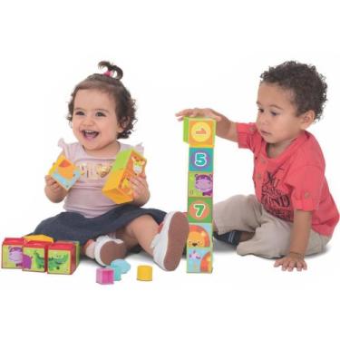 Imagem de Brinquedo Educativo Cubinhos 5 em 1 - Merco TOYS