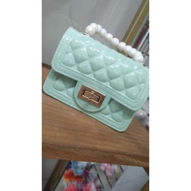 Imagem de Mini bolsa infantil na cor verde claro com 15 cm de largura 10 de altu