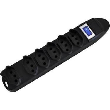 Imagem de Filtro de Linha 6 Tomadas 2P+T PST-101 Preto FORTREK