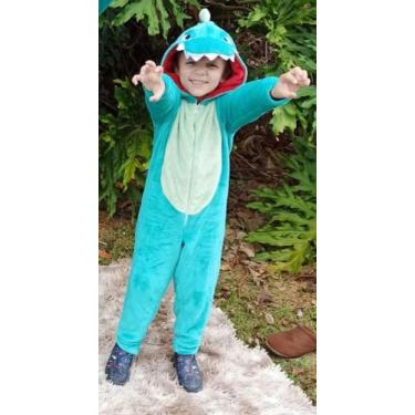 Imagem de Macacão Dinossauro Dragão Infantil Kaky Fantasia Pijama