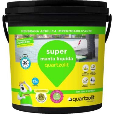 Imagem de Manta Líquida Impermeabilizante, 4 kg, Cinza, Super Manta Liquida Quar