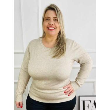 Imagem de Sueter Plus Size - Decote V ou O - Várias Cores 658048 - ORIGINAL JEAN