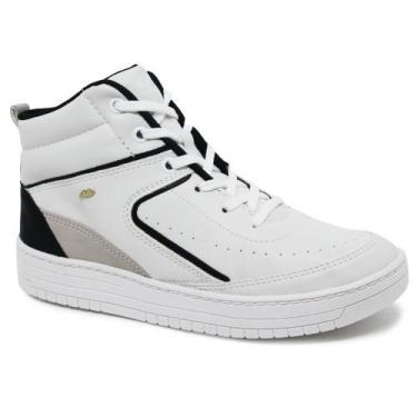 Imagem de Tênis Feminino Dakota Cano Alto Casual G9233 Branco/Preto, Branco, 37