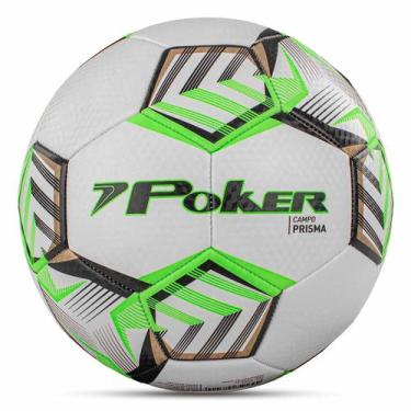 Imagem de Bola Futebol de Campo Training 32 Gomos Prisma - Poker, Unico, Branco,
