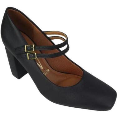 Imagem de Sapato vizzano salto bloco ref:1428.102 feminino, Preto, 36