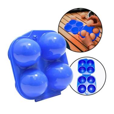 Imagem de Case Rígida Porta Ovos Camping Exercício Funcional trava de segurança 