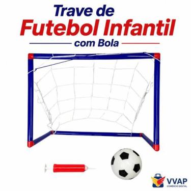 Imagem de Trave de Futebol Brinquedo com Bola - Azul - DDG