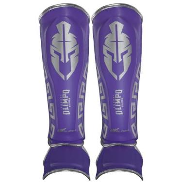 Imagem de Caneleira Muay Thai Kickboxing Olimpo Legendary Edition, Lilás com pra
