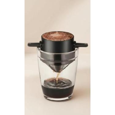 Imagem de Filtro Café Inox Portátil Mini Coador Xícara Duplo - Congratulations S