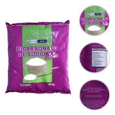 Imagem de Bicarbonato de Sódio 100 500g Bicarbon Puro Biodegradável Tira Mancha 