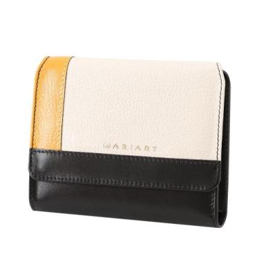 Imagem de Carteira de Couro Mariart 551N, Off white, Gold, Preto