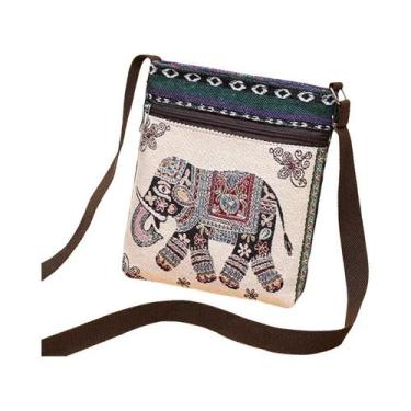 Imagem de Bolsa De Ombro De Lona Bordada Étnica Retro Para Mulheres, Bolsa De Te