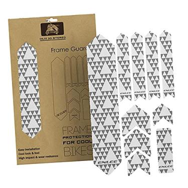 Imagem de Fancyes Protetor de moldura de bicicleta, adesivo de fita de bicicleta e kit de adesivos de moldura para tubos de moldura de bicicleta de montanha - xadrez
