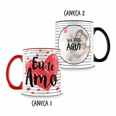 Imagem de Caneca Dupla Personalizada Eu te Amo (com Foto)