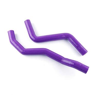 Imagem de LUXERAD Kit de mangueira de silicone de radiador de desempenho de 3 camadas 4,5 mm para Mitsubishi Eclipse GST GSX Turbo DSM 4G63 (roxo)
