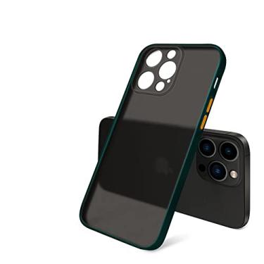 Imagem de Capa transparente de silicone macio fosco quadrado para iphone 13 12 mini 11 pro max x xs xr 7 8 plus se2020 escudo protetor fino à prova de choque, drak verde, para ipone se 2020