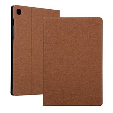Imagem de LIYONG Capa de tablet para Galaxy S6 Lite P610 Universal Tensão Craft Cloth TPU Capa protetora com bolsos de suporte (cor marrom)